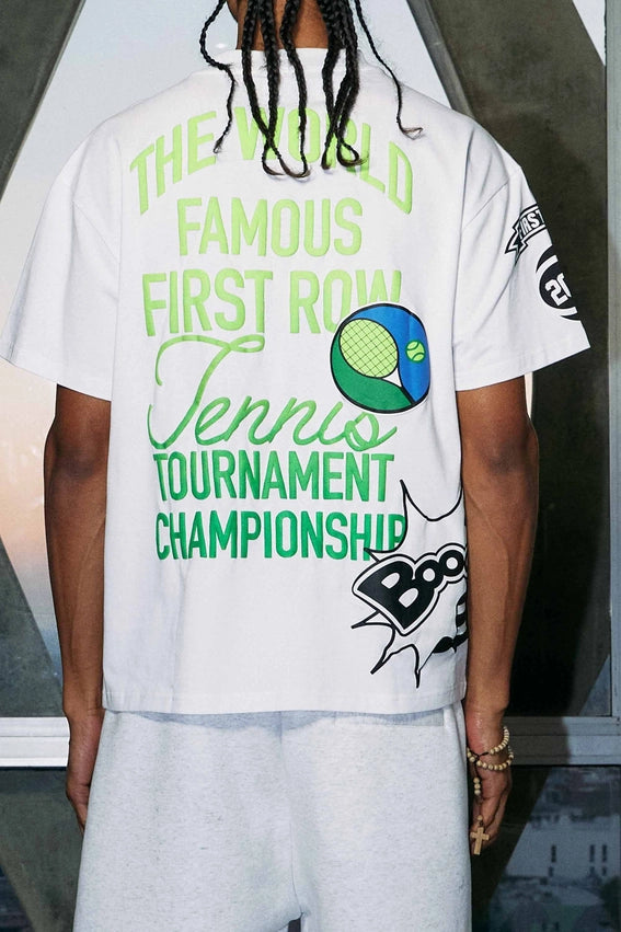 Tennis Tee White-Tee-First Row-S-White-Urbanheer