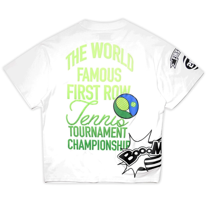 Tennis Tee White-Tee-First Row-S-White-Urbanheer