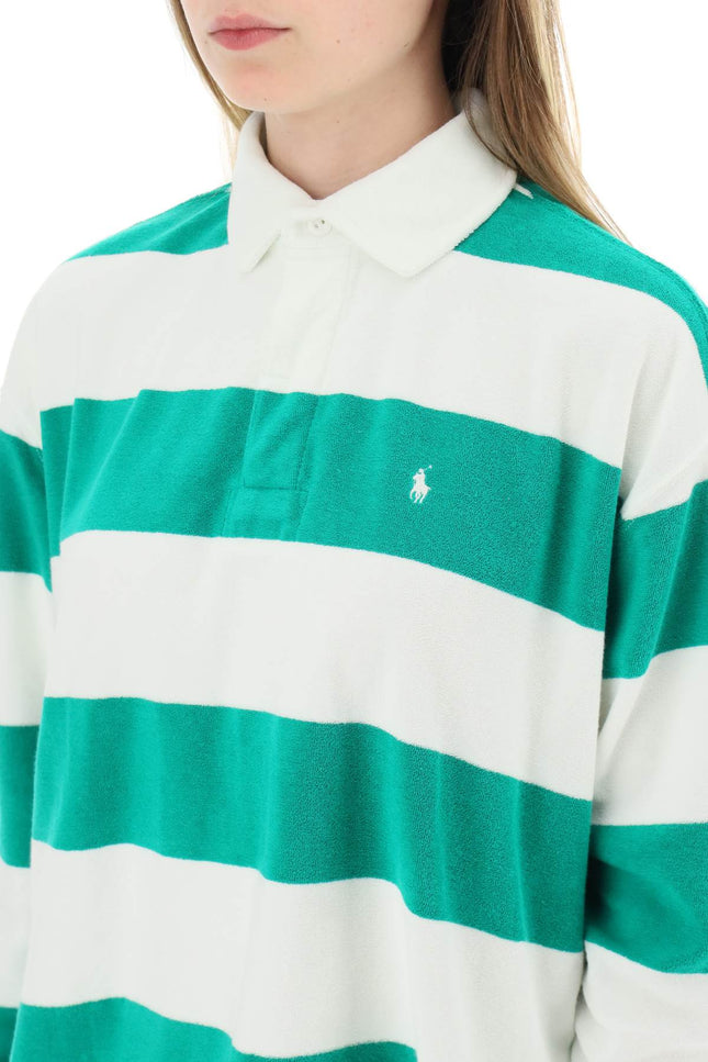 Terry Rugby Polo Shirt-women > clothing > tops and sweatshirts > t-shirts and polo shirts-Polo Ralph Lauren-m-Bianco-Urbanheer