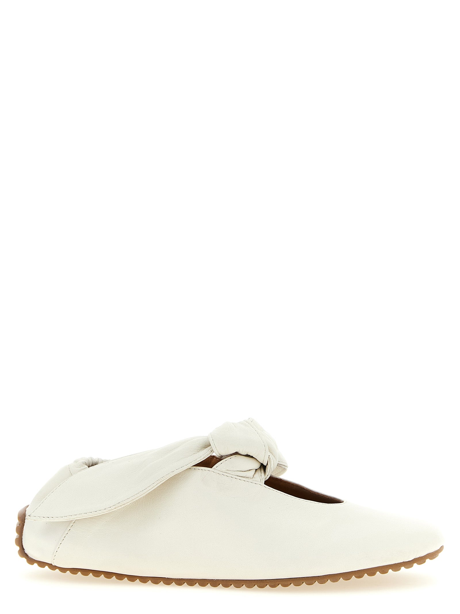 Tess Nappa Sneakers with Bow, Rubber Sole
