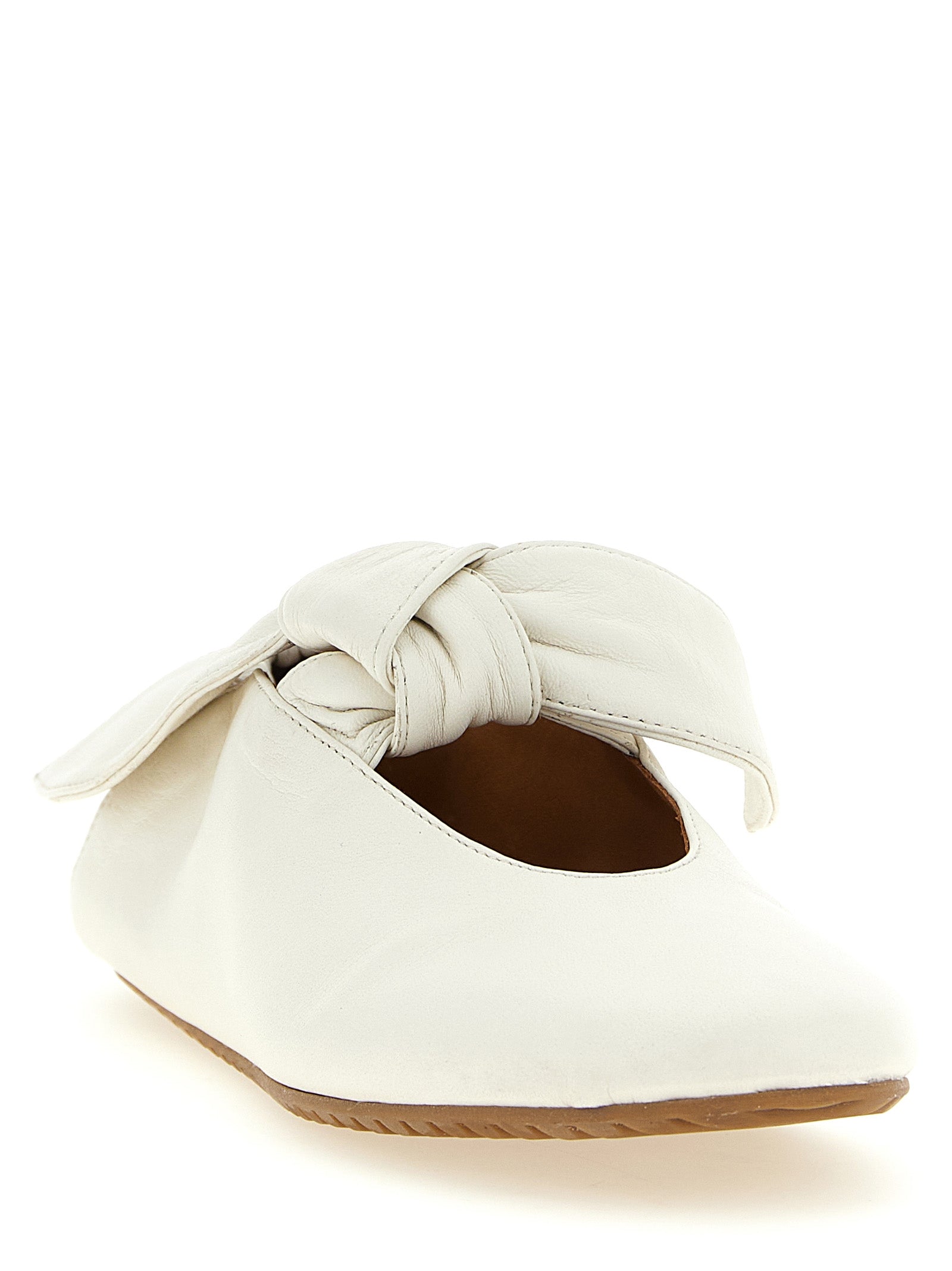 Tess Nappa Sneakers with Bow, Rubber Sole