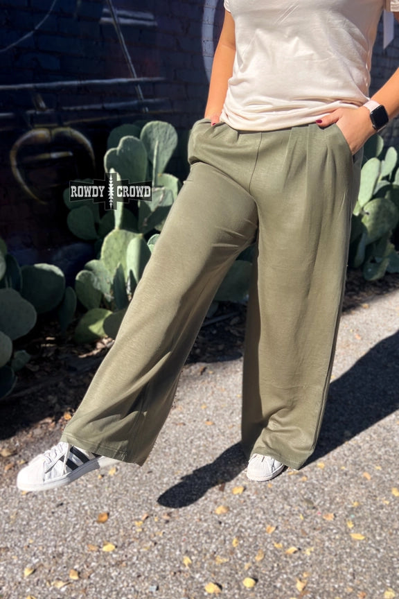 Texline Olive Trousers-Trousers-Rowdy Crowd Clothing-S-Urbanheer