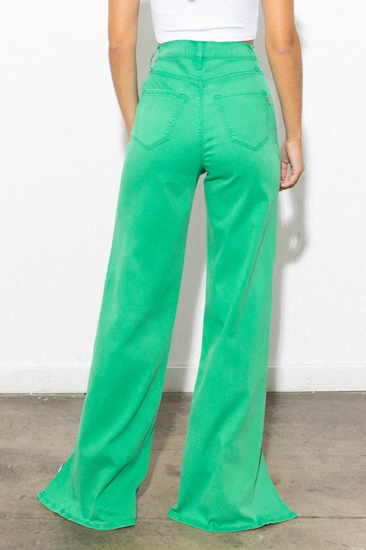 Teyana Wide Jeans Green