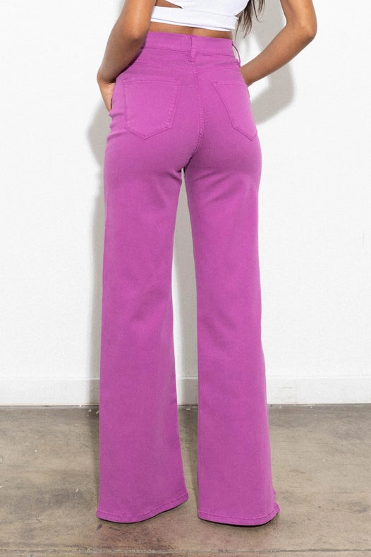 Teyana Wide Jeans Purple