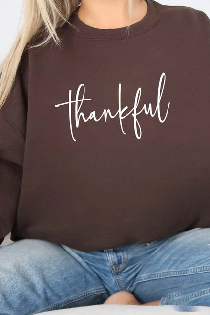 Thanksgiving Sweatshirt For Women Fall Sweatshirt Crewneck-Sweatshirt-P E T I T R U E-S-Maroon-Urbanheer