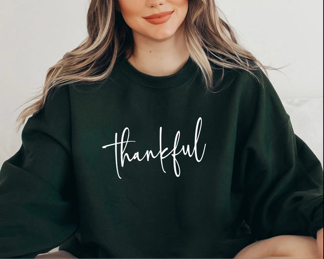 Thanksgiving Sweatshirt For Women Fall Sweatshirt Crewneck-Sweatshirt-P E T I T R U E-S-Military Green-Urbanheer