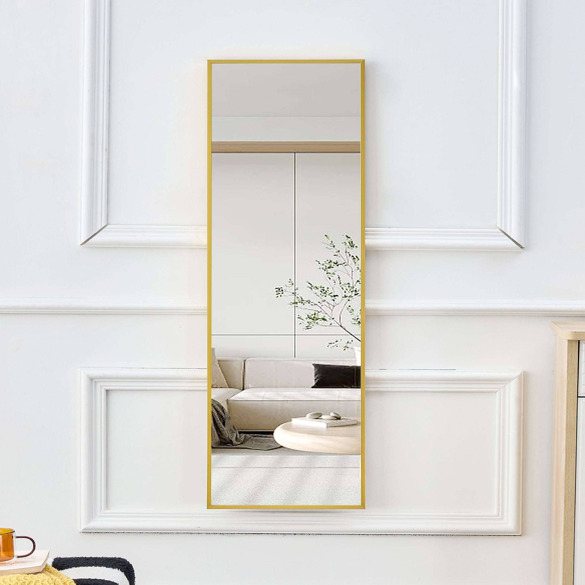 The 4rd generation aluminum alloy metal frame wall mounted full body mirror, bathroom makeup mirror,-UH Decor-Default-Urbanheer