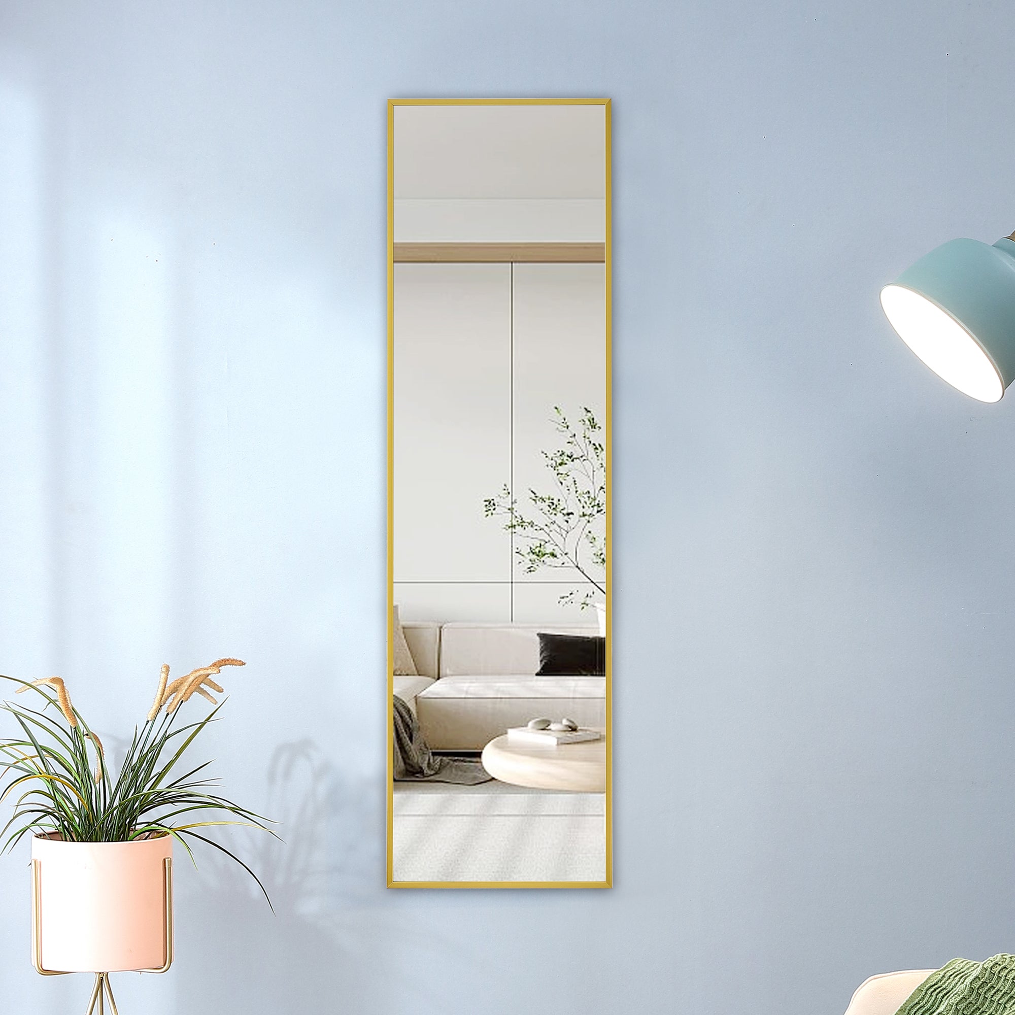 The 4rd generation aluminum alloy metal frame wall mounted full body mirror, bathroom makeup mirror,-UH Decor-Default-Urbanheer