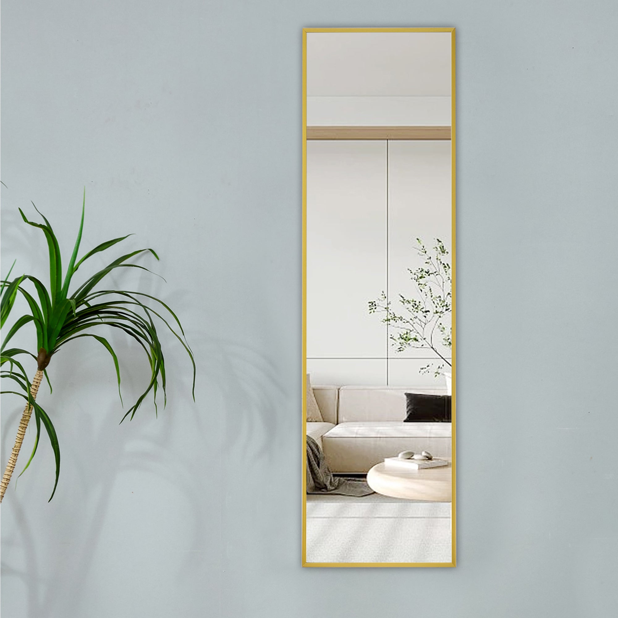 The 4rd generation aluminum alloy metal frame wall mounted full body mirror, bathroom makeup mirror,-UH Decor-Default-Urbanheer