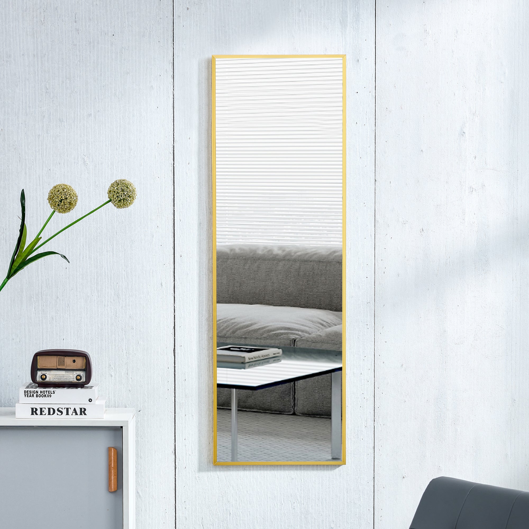 The 4rd generation aluminum alloy metal frame wall mounted full body mirror, bathroom makeup mirror,-UH Decor-Default-Urbanheer