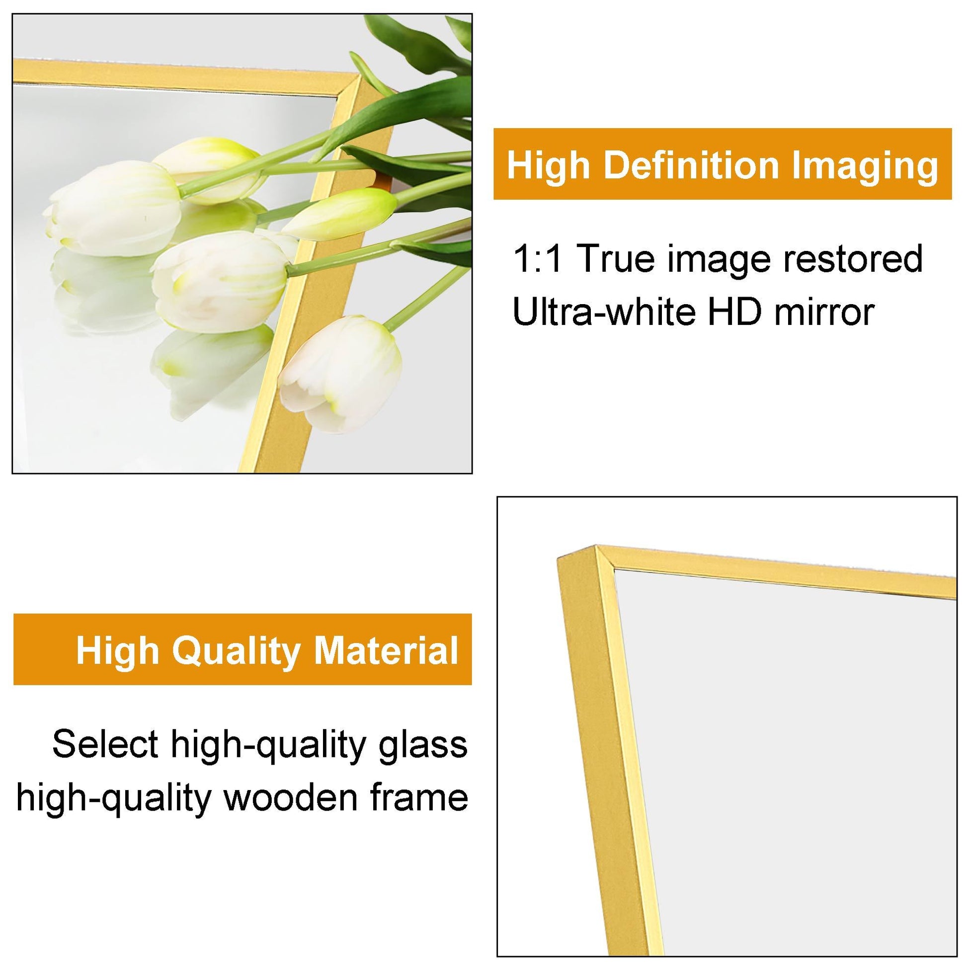 The 4rd generation aluminum alloy metal frame wall mounted full body mirror, bathroom makeup mirror,-UH Decor-Default-Urbanheer