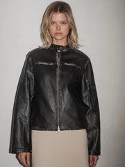 The Aether Jacket | Distressed Moto Jacket-Jacket-All Row-S-BLACK-Urbanheer