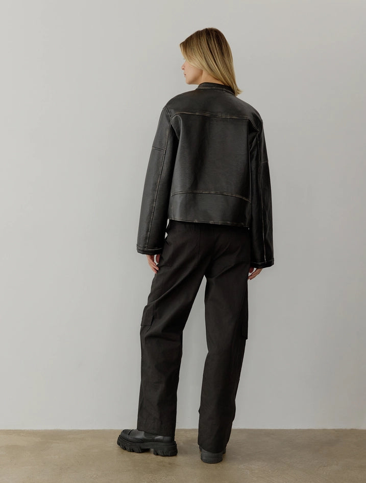 The Aether Jacket | Distressed Moto Jacket-Jacket-All Row-S-BLACK-Urbanheer