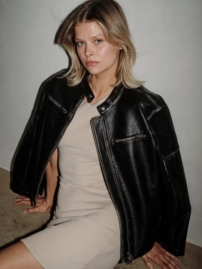 The Aether Jacket | Distressed Moto Jacket-Jacket-All Row-S-BLACK-Urbanheer