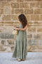 The Alma Dress // Sage-Dress-Beachwood-Bust: 36" (46" back elastic stretched) Length: 56" (with straps tied)-Urbanheer