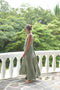 The Alma Dress // Sage-Dress-Beachwood-Bust: 36" (46" back elastic stretched) Length: 56" (with straps tied)-Urbanheer
