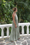 The Alma Dress // Sage-Dress-Beachwood-Bust: 36" (46" back elastic stretched) Length: 56" (with straps tied)-Urbanheer