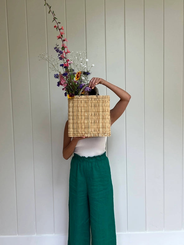 The Arches Linen Pant In Emerald-Pant-Marché-OS-Urbanheer