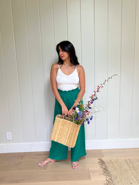 The Arches Linen Pant In Emerald-Pant-Marché-OS-Urbanheer