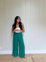 The Arches Linen Pant In Emerald-Pant-Marché-OS-Urbanheer