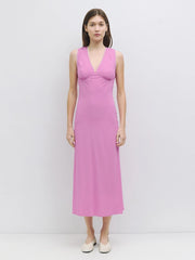 The Arielle Dress | Lace Trimmed Midi Dress PINK-Dress-All Row-S-PINK-Urbanheer