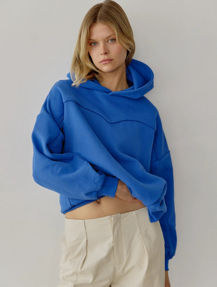 The Arlo Hoodie | Oversized Hoodie with Piping Detail BLUE-Hoodie-All Row-S-BLUE-Urbanheer