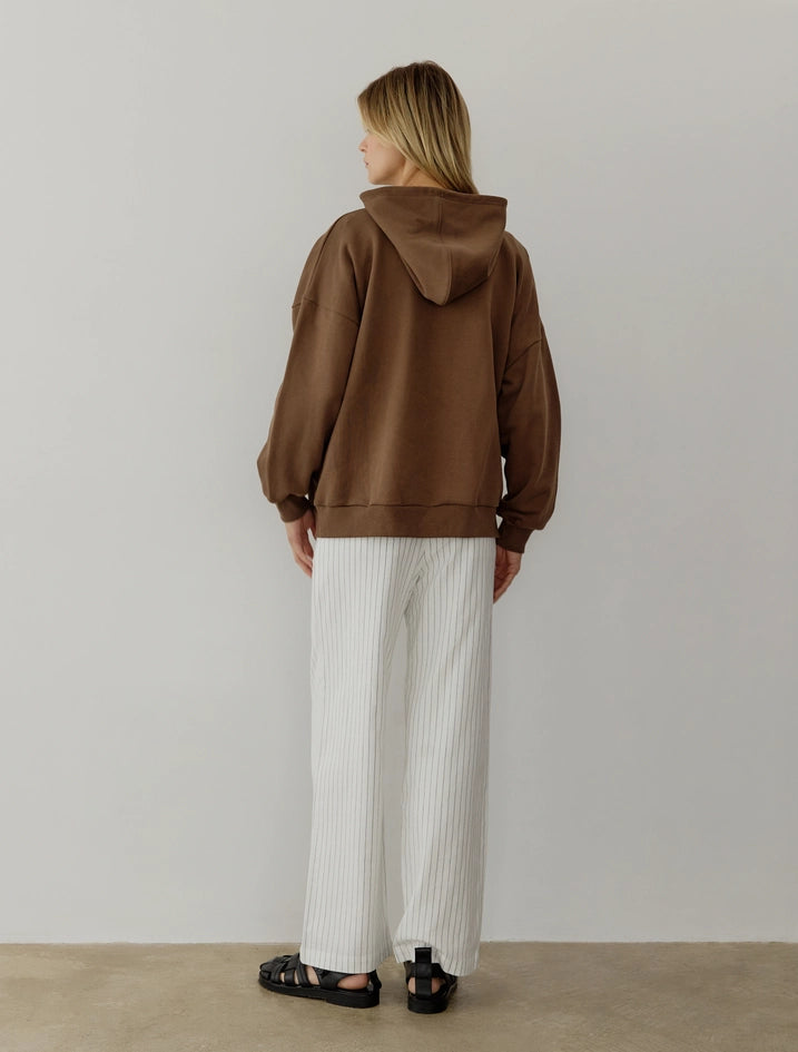The Arlo Hoodie | Oversized Hoodie with Piping Detail BROWN-Hoodie-All Row-S-BROWN-Urbanheer