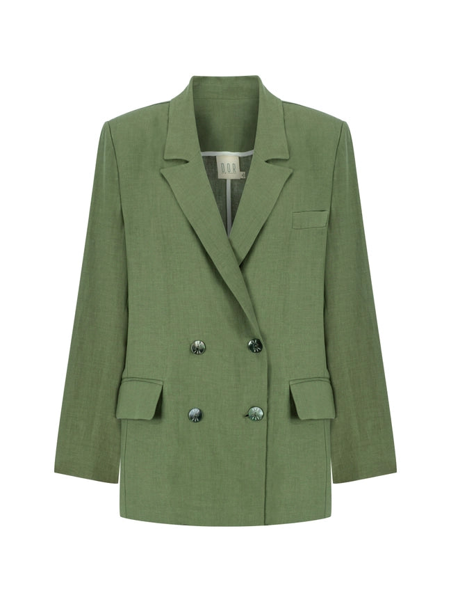 The Art of Forgetting Linen Jacket-Jacket-Dor Raw Luxury-XS/S-Thyme Green-Urbanheer