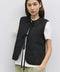 The Astrid Vest | Front Tie Puffer Vest BLACK-Vest-MOD REF-S-BLACK-Urbanheer