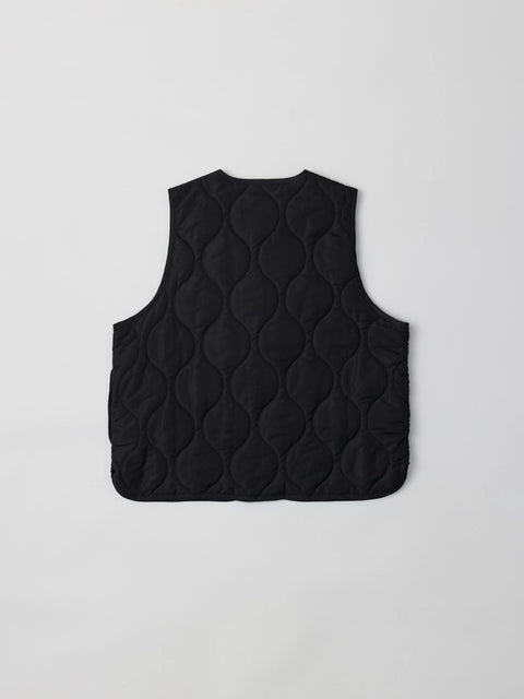 The Astrid Vest | Front Tie Puffer Vest BLACK-Vest-MOD REF-S-BLACK-Urbanheer