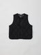 The Astrid Vest | Front Tie Puffer Vest BLACK-Vest-MOD REF-S-BLACK-Urbanheer