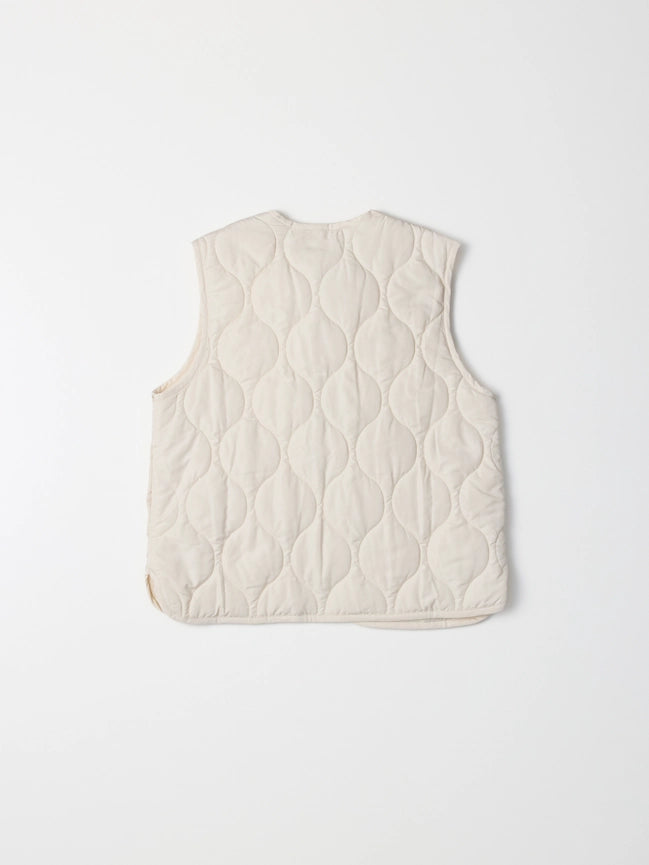 The Astrid Vest | Front Tie Puffer Vest CREAM-Vest-MOD REF-S-CREAM-Urbanheer