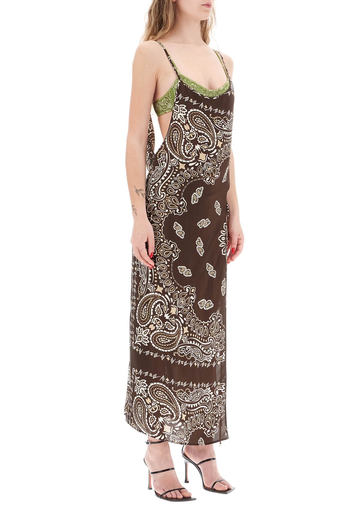 The Attico Abito midi in viscosa stampa bandana-women > clothing > dresses-The Attico-42-Urbanheer