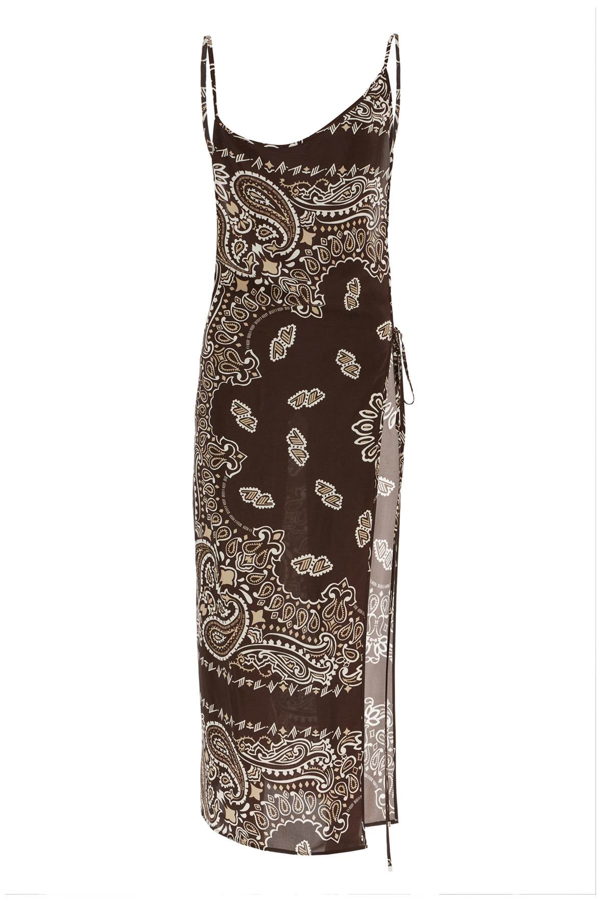 The Attico Abito midi in viscosa stampa bandana-women > clothing > dresses-The Attico-42-Urbanheer