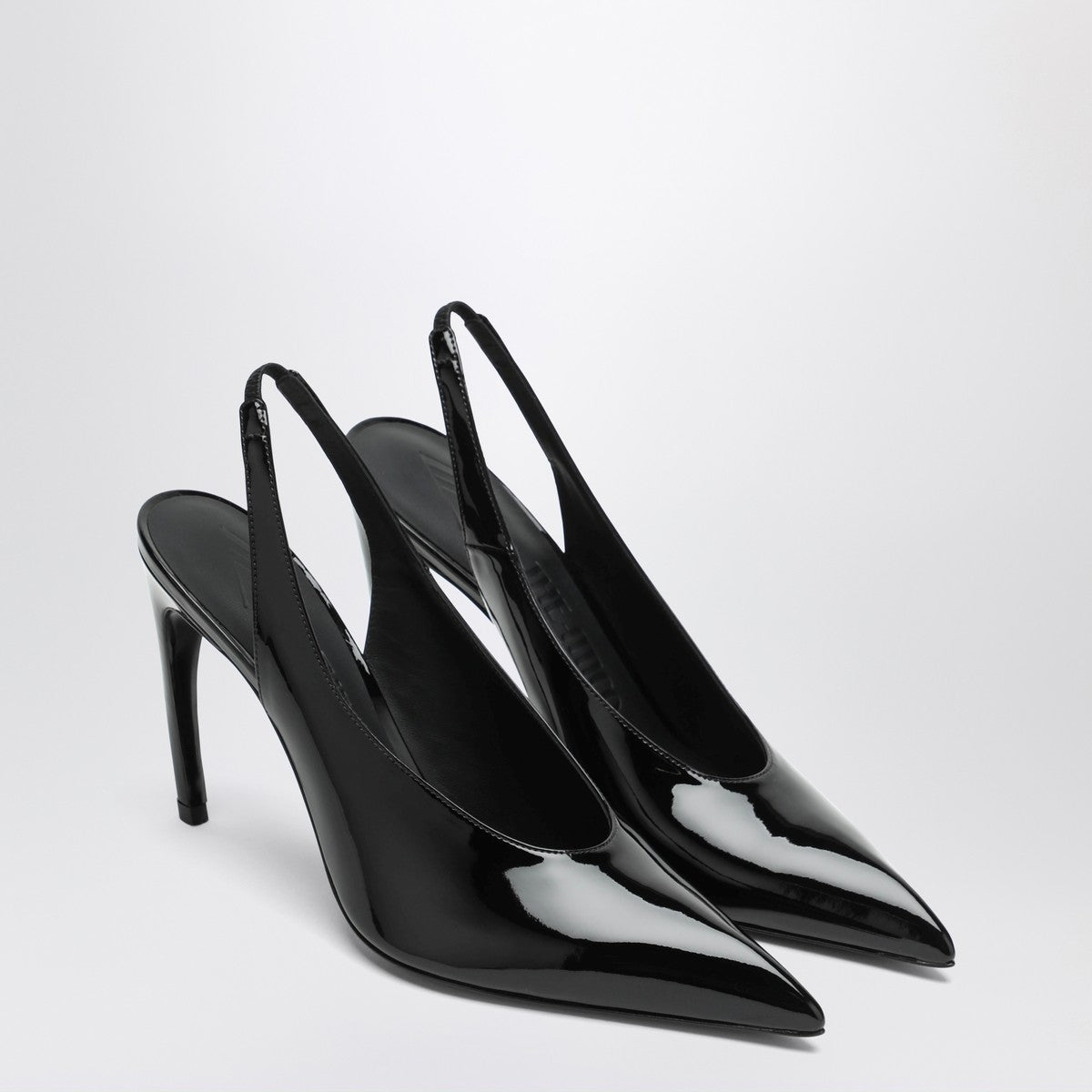 The Attico Black Viper Slingback