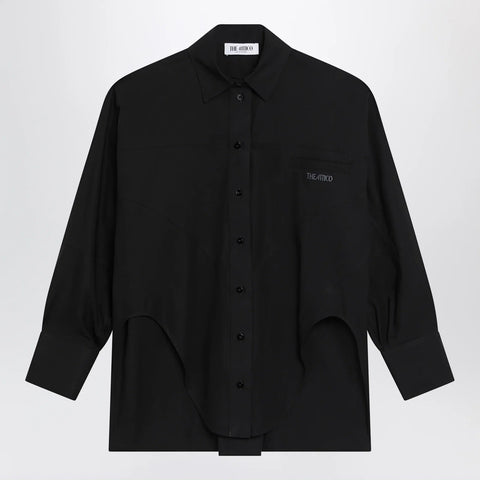 The Attico Black cotton shirt with logo