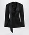 The Attico Black virgin wool tuxedo jacket with satin lapels