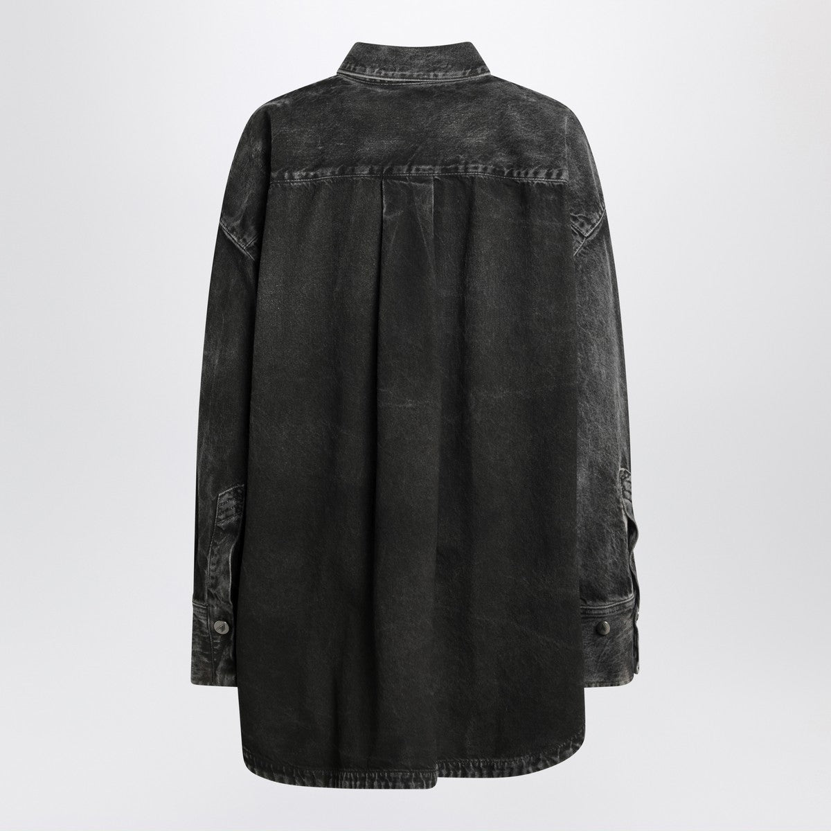 The Attico Black washed denim shirt