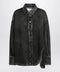 The Attico Black washed denim shirt
