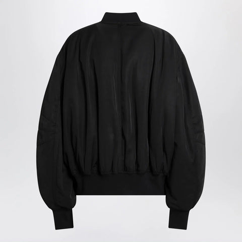 The Attico Black zip bomber jacket