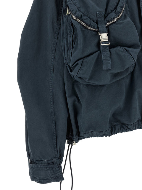 The Attico Blue Utility Bomber Jacket