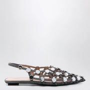 The Attico Dark grey Grid ballerina