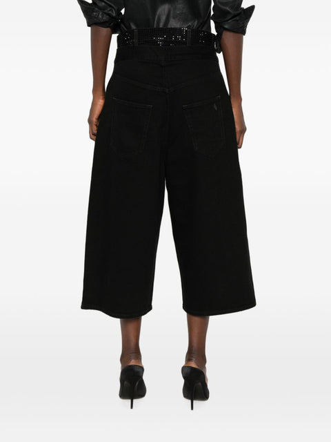 The Attico Denim Cotton Bermuda Shorts