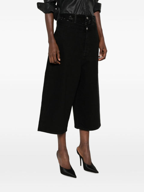 The Attico Denim Cotton Bermuda Shorts