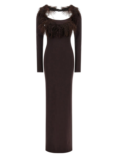 The Attico Feather Dress