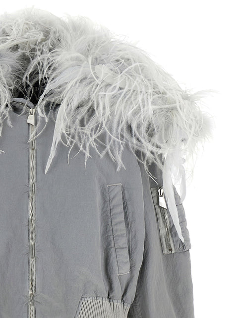 The Attico Feather Insert Bomber Jacket