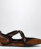The Attico Floor 01 suede ballerina-sneaker flats in brown