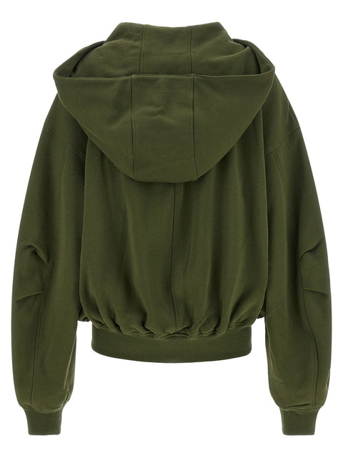The Attico Green Fleece Hoodie