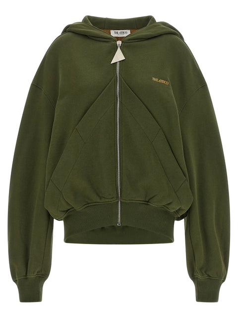 The Attico Green Fleece Hoodie