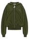 The Attico Green Fleece Hoodie